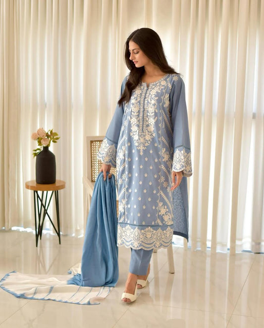 SANOBER EMBROIDERY 3PC