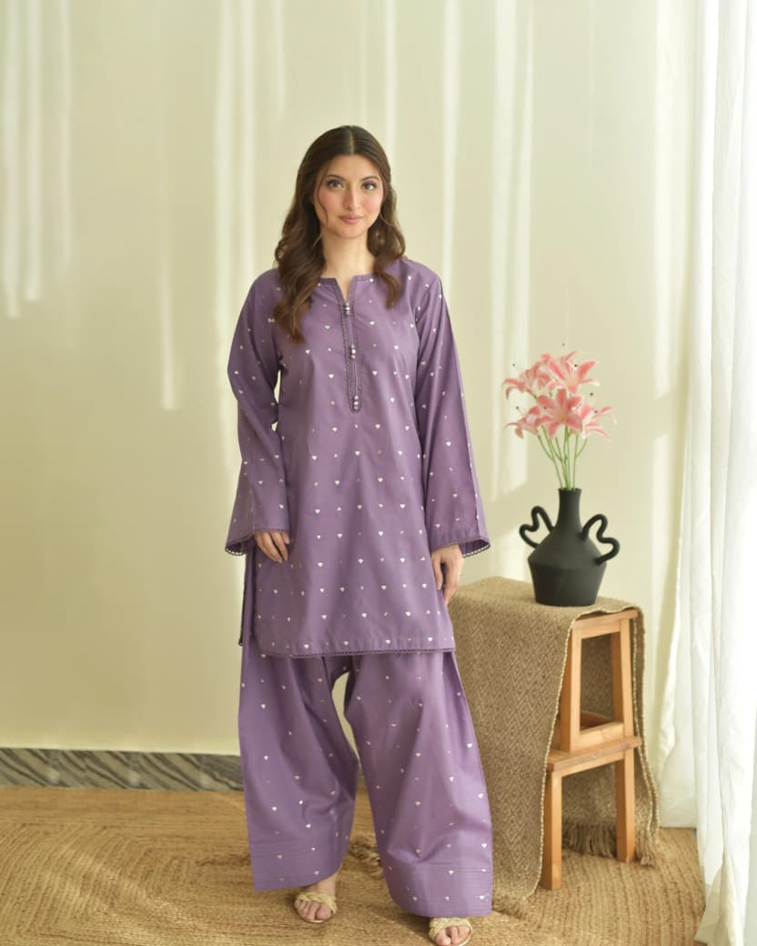 ROSE LAWN 3PC   PINK PURPLE