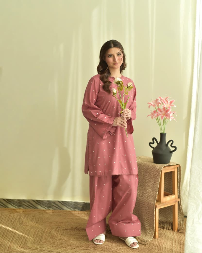 ROSE LAWN 3PC   PINK PURPLE